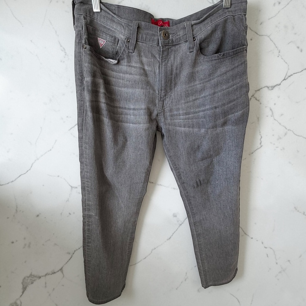 Guess Lincoln Slim Straight Gray Jeans Men’s 34x30 Stretch Denim Modern Classic